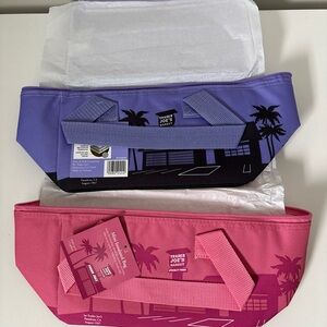 Trader Joes Mini Insulated Bag Set of 2 Pink & Lavender Brand New